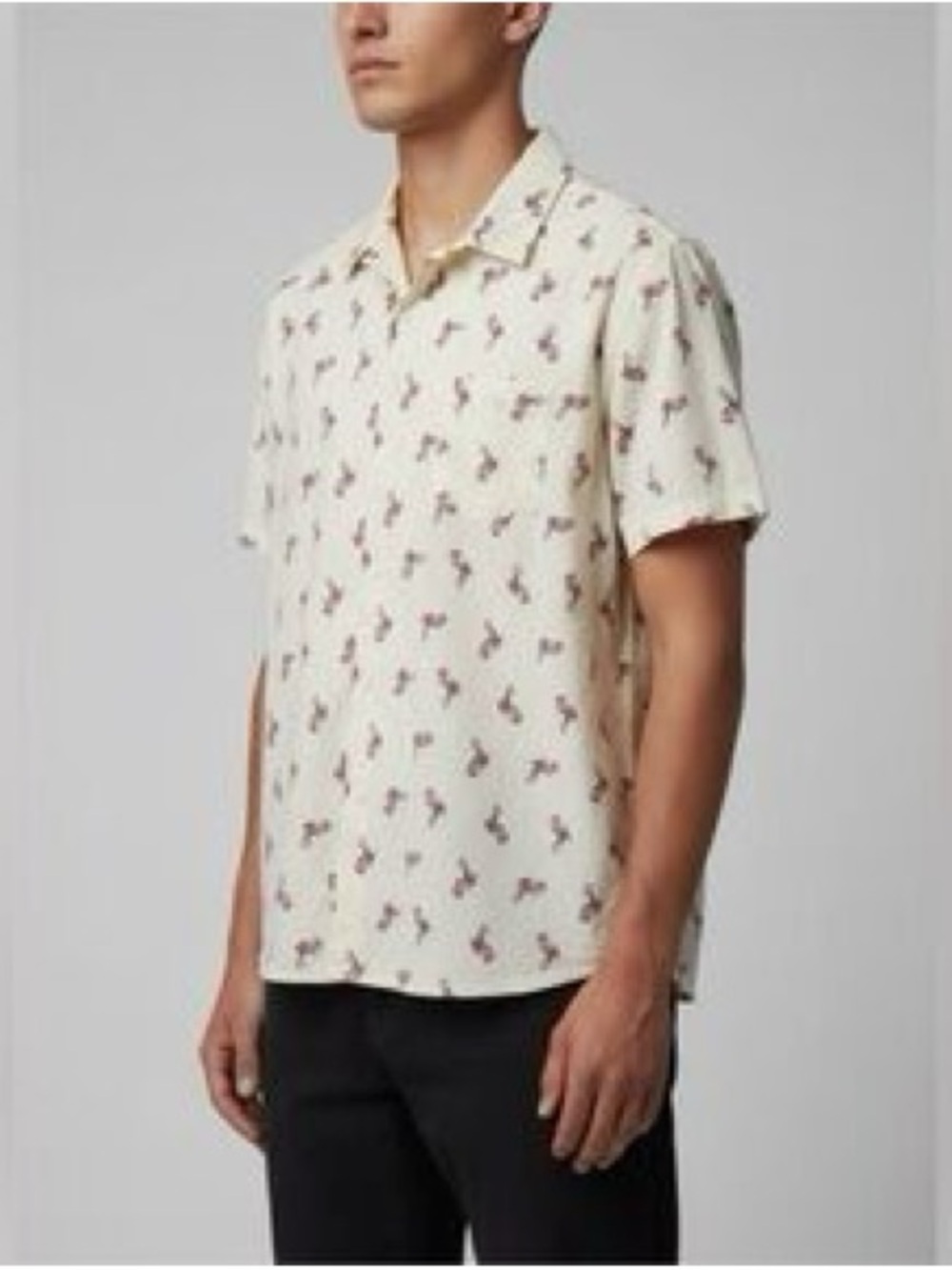 ISAAC MORRIS FLAMINGO PRINT BUTTON DOWN SUMMER SHIRT XXL NEW TAGS